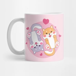 Cute Couple Shiba Inu Mug